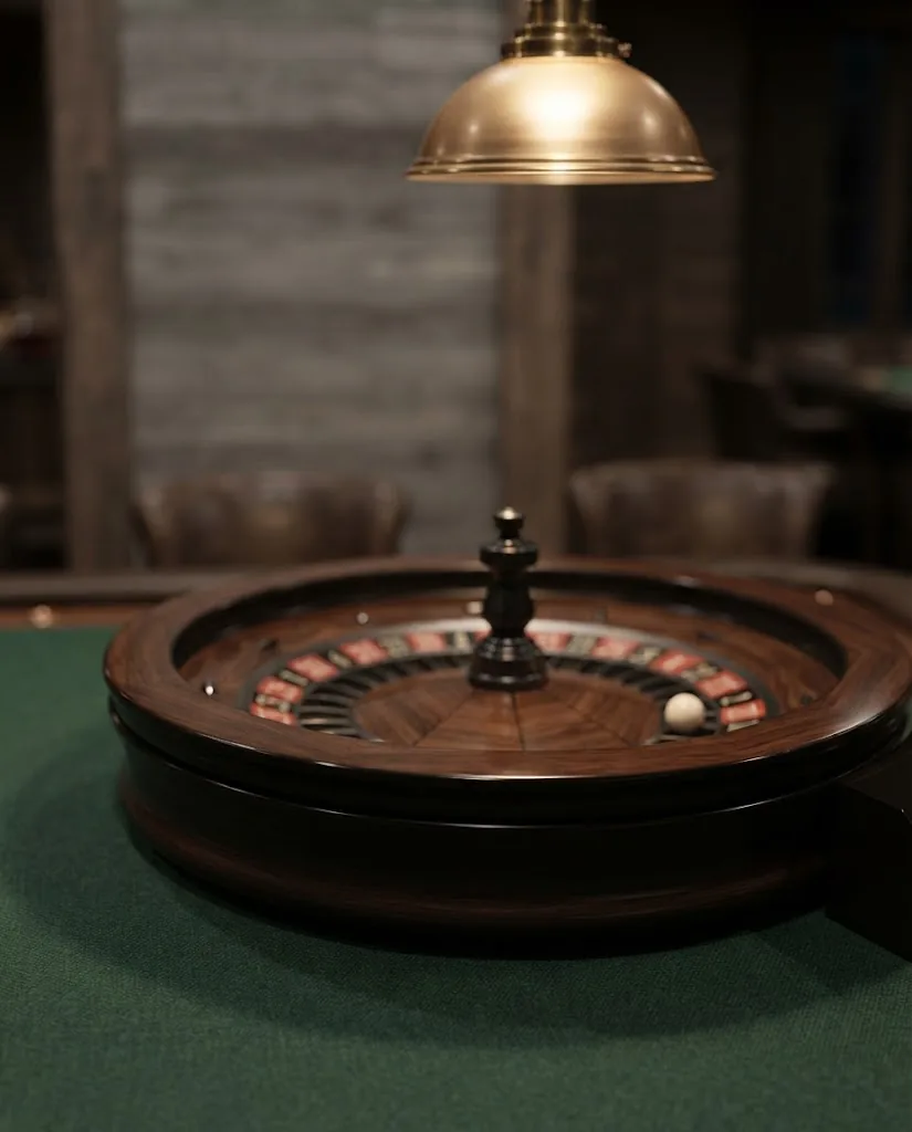 Artist's impression of a roulette wheel in close-up, its numbers blurred